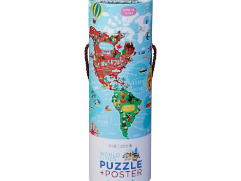 Rompecabezas Poster World City 200 piezas