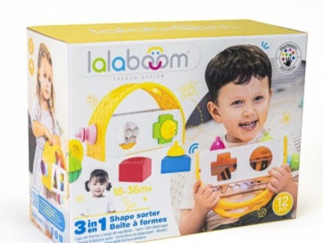 Set de encajar formas y perlas Lalaboom